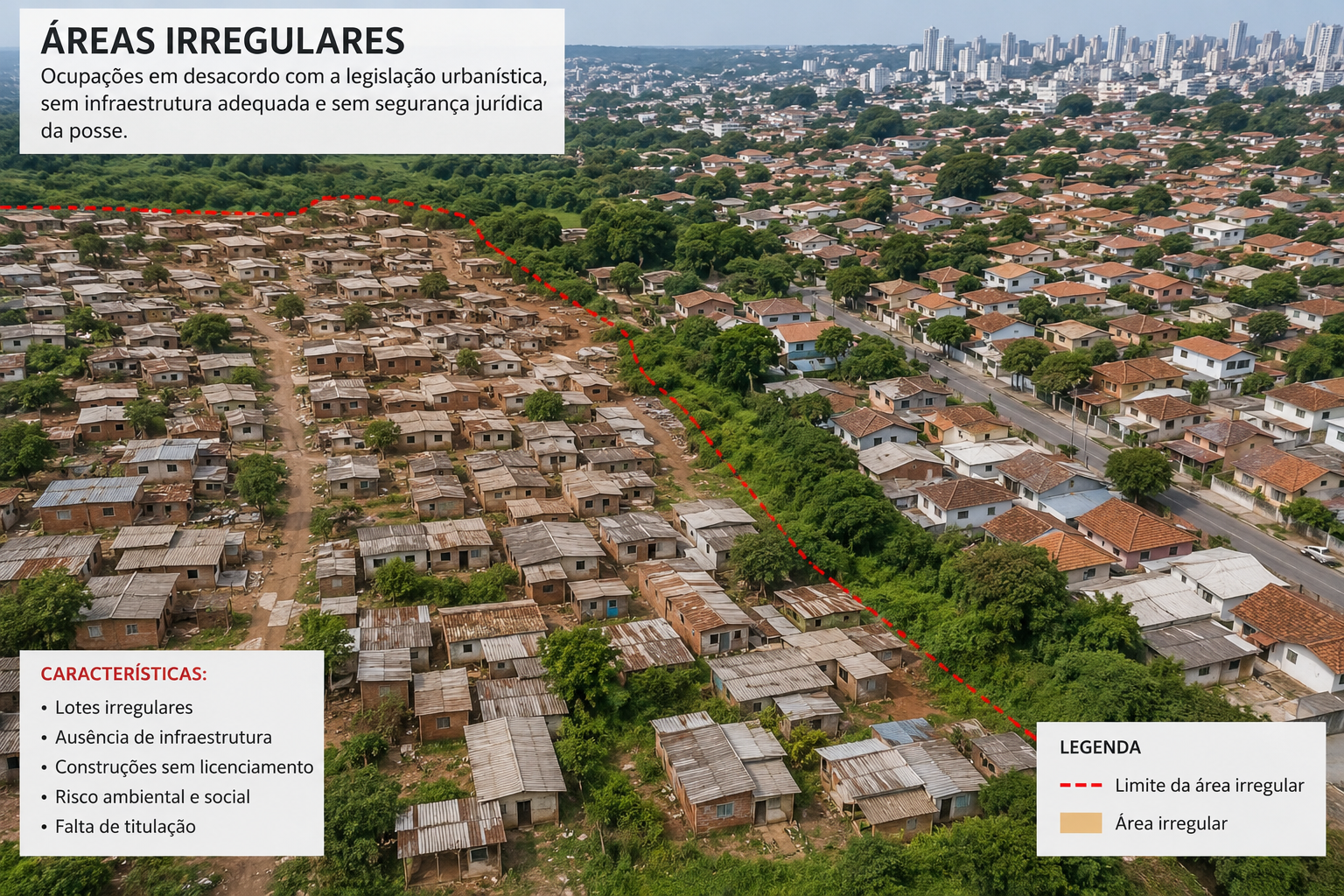 área irregular